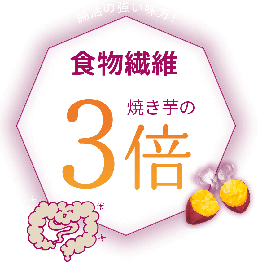 食物繊維は焼き芋の3倍